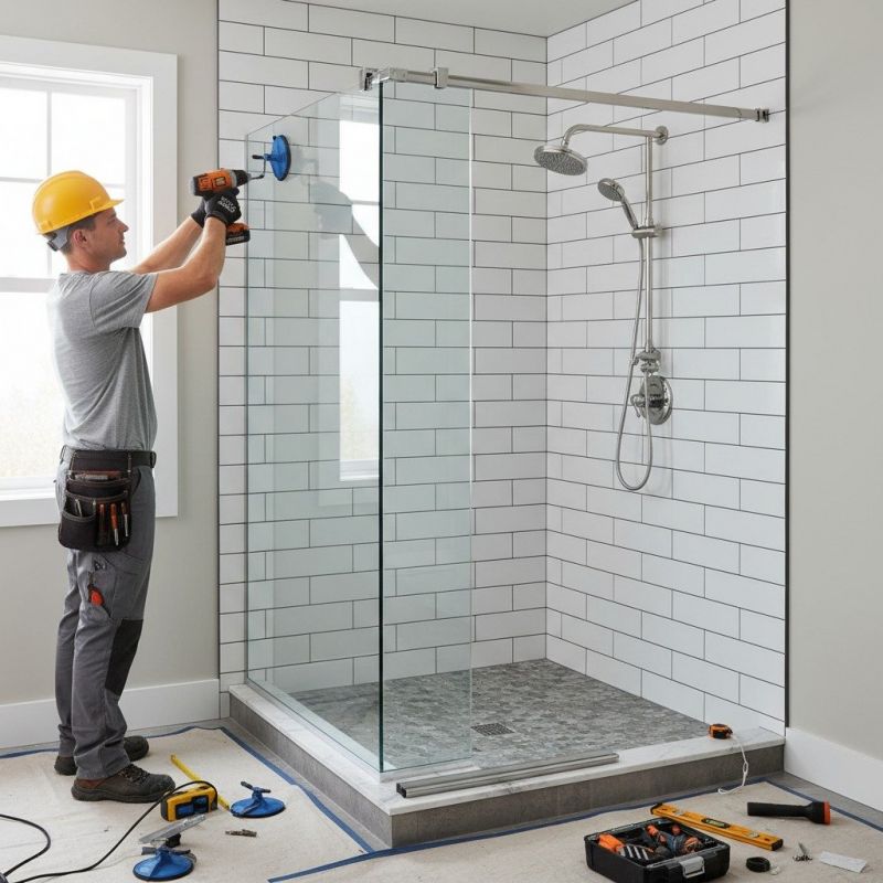 Glass Shower Door Installation in Arvada, CO